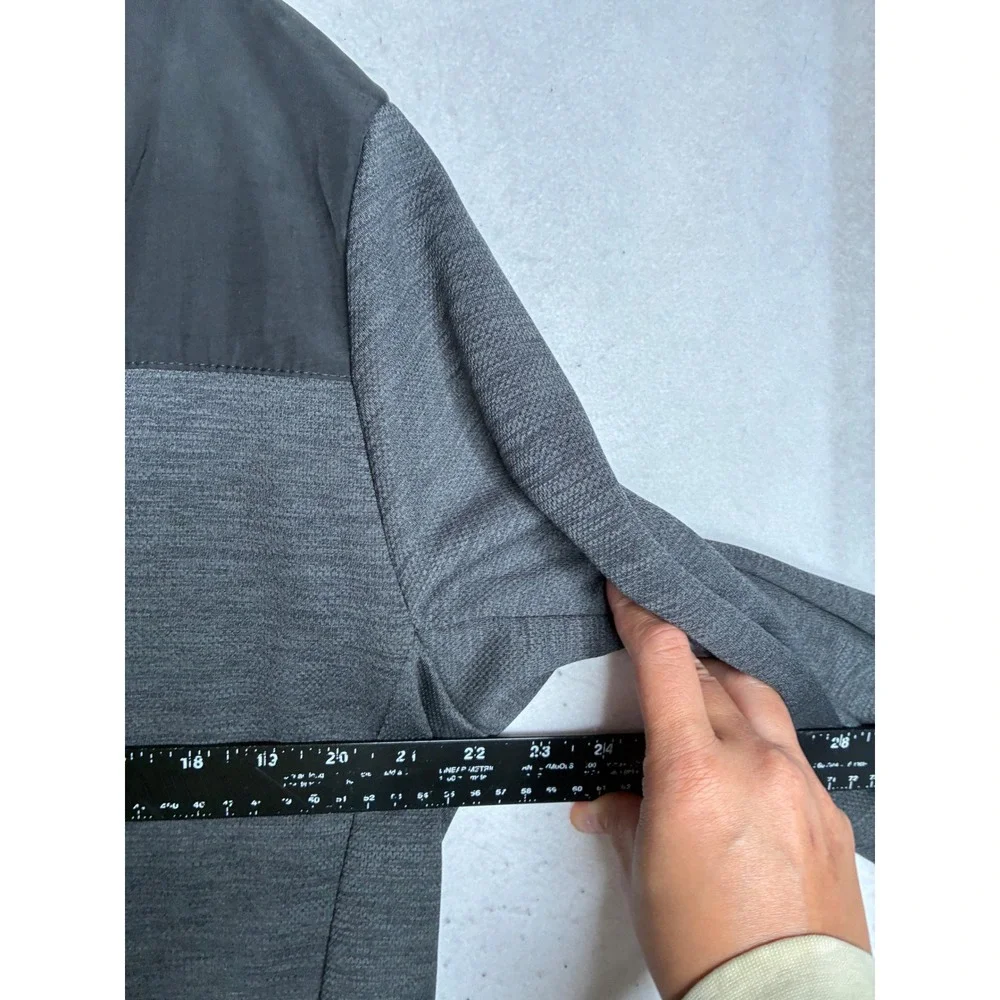 Orvis Mens Full Zip Fleece‎ Jacket Charcoal Gray Black Contrast Medium 1522009